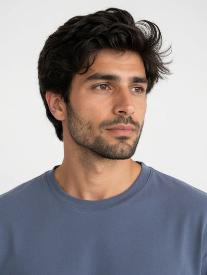 Men's Slate Blue Premium Oversized T-Shirt - Hinz Clothing