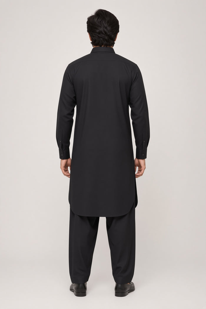 Men’s Supreme Boski Black Wash & Wear Shalwar Kameez
