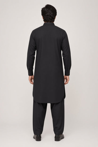 Men’s Supreme Boski Black Wash & Wear Shalwar Kameez
