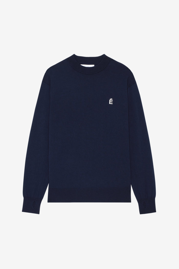 ETUDES STUDIO MERINO ROUNDNECK NAVY 1