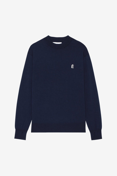 ETUDES STUDIO MERINO ROUNDNECK NAVY 1