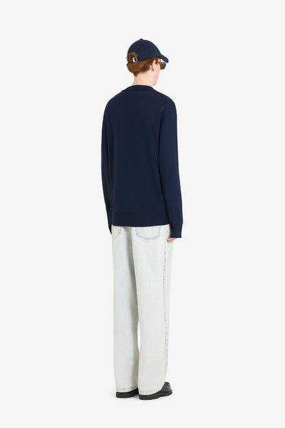 ETUDES STUDIO MERINO ROUNDNECK NAVY 5