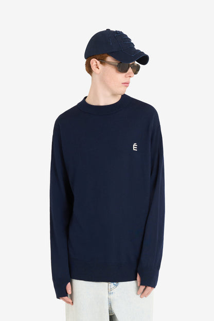 ETUDES STUDIO MERINO ROUNDNECK NAVY 3