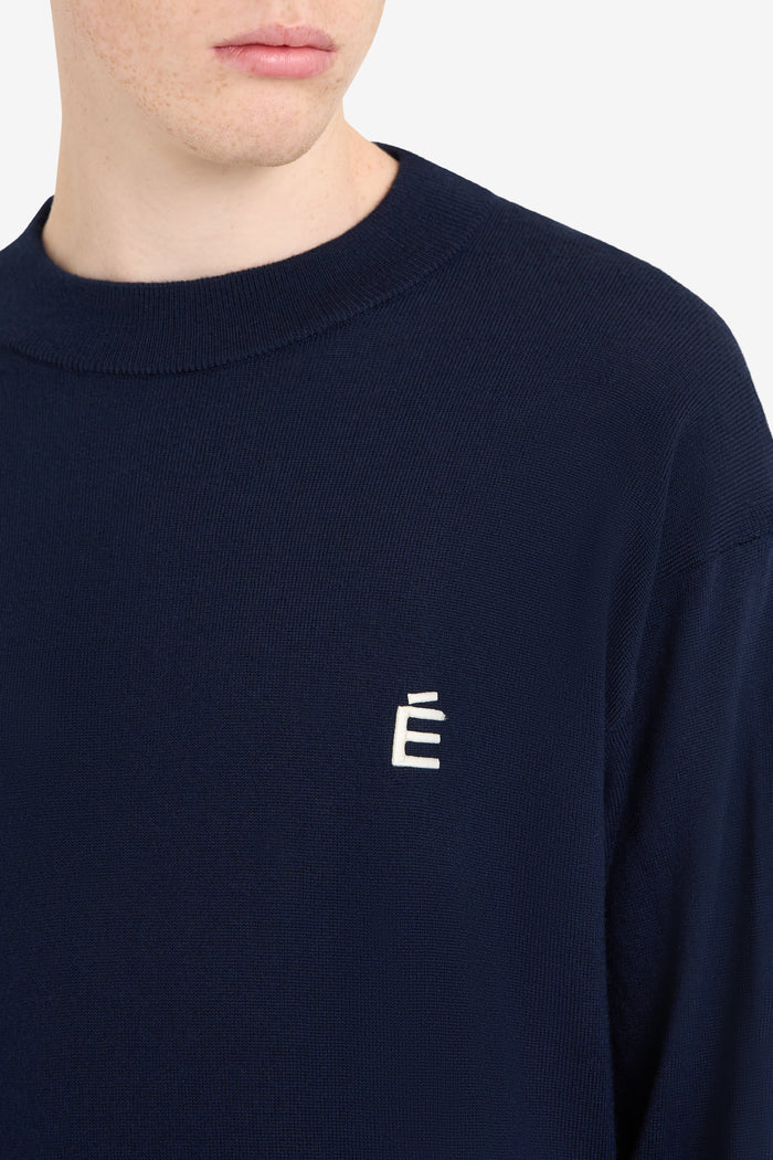ETUDES STUDIO MERINO ROUNDNECK NAVY 4
