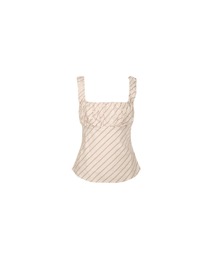 MICKEY TOP COFFEE CREAM STRIPE