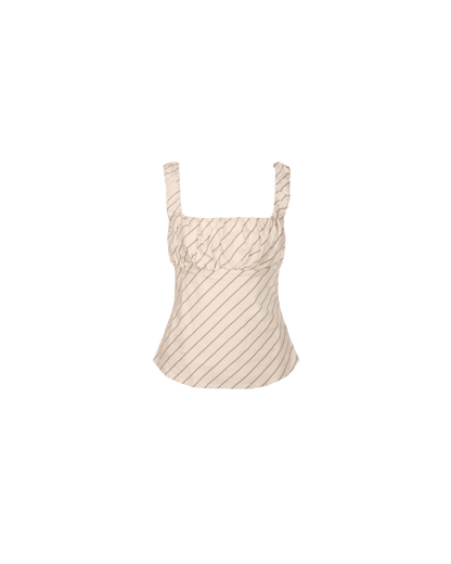 MICKEY TOP COFFEE CREAM STRIPE