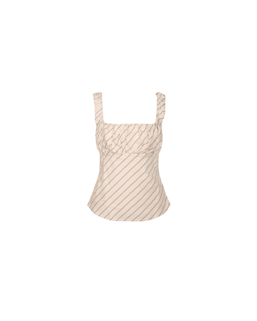 MICKEY TOP COFFEE CREAM STRIPE