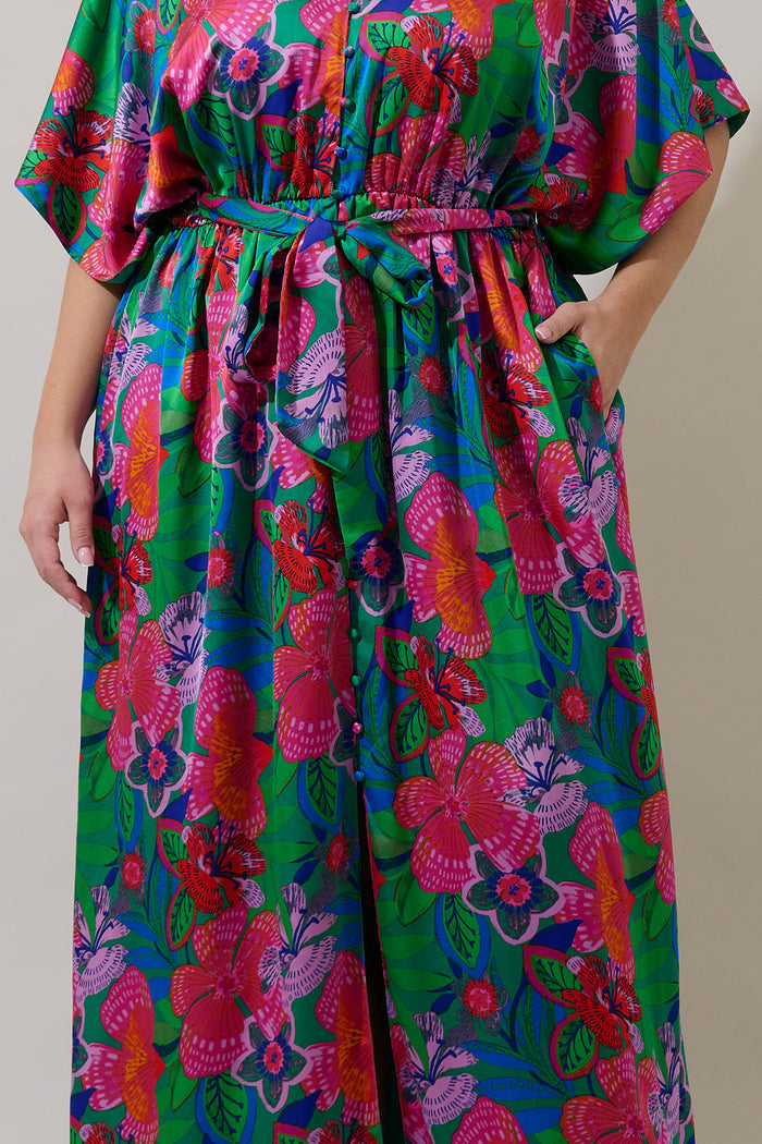 Mielle Kimono Maxi Dress Hansel Floral Curve