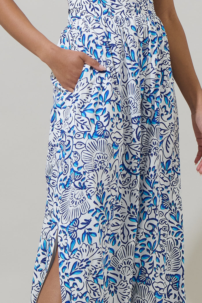 Mize Floral Mavis Criss Cross Midi Dress