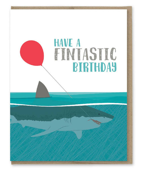 Modern Printed Matter - Fintastic Shark Birthday Card