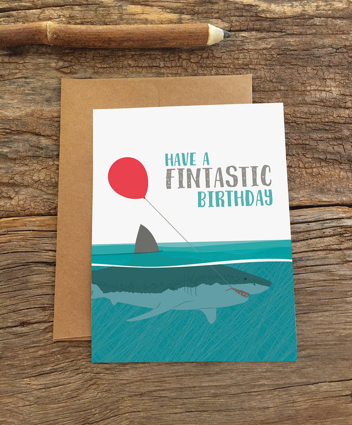 Modern Printed Matter - Fintastic Shark Birthday Card