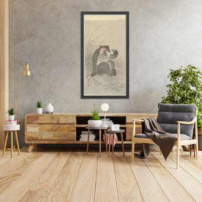 A framed image of