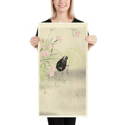 Moorhen at Flowering Plant by Ohara Koson, 1900