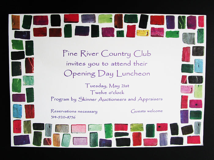 Mosaic border invite - Designs by Ginny
