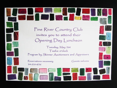 Mosaic border invite - Designs by Ginny