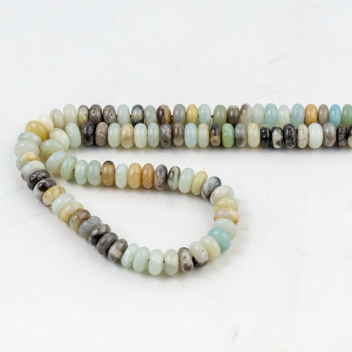 Multi Amazonite Rondelle Beads, Crystal Beads for Jewelry.