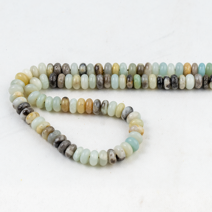 Multi Amazonite Rondelle Beads, Crystal Beads for Jewelry.