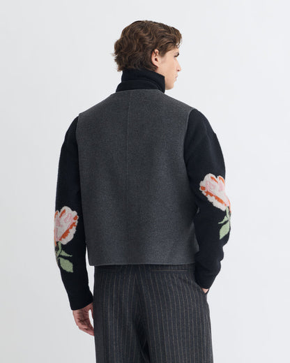 Mykel - Cropped vest - Grey Melange
