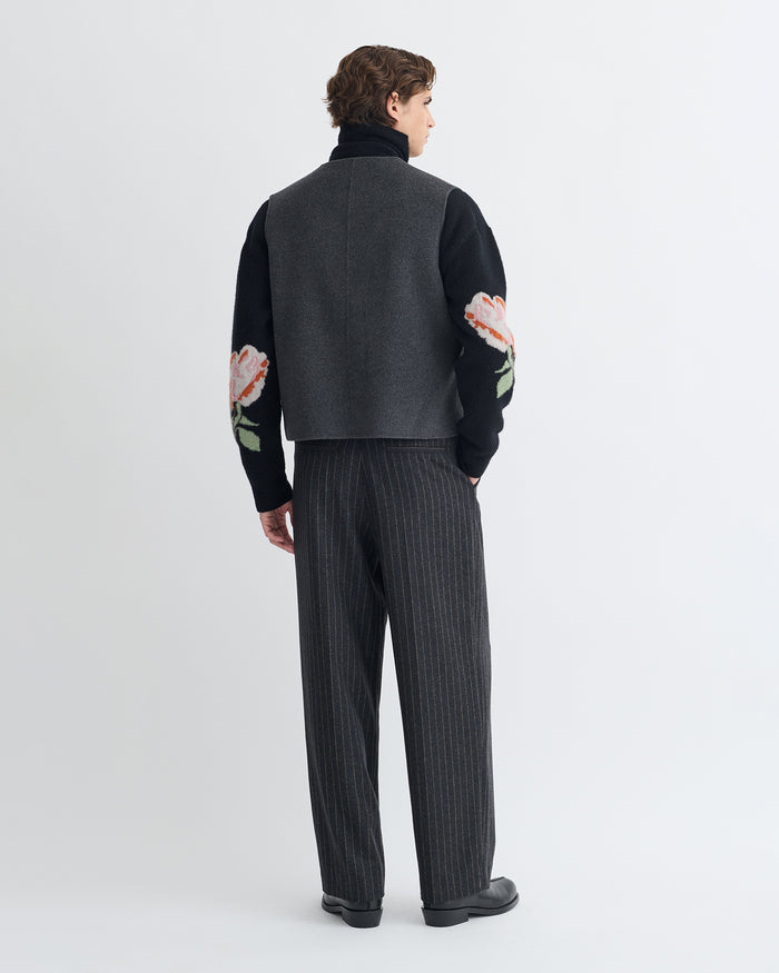Mykel - Cropped vest - Grey Melange