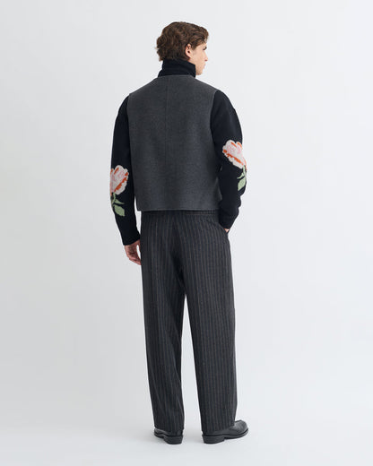 Mykel - Cropped vest - Grey Melange