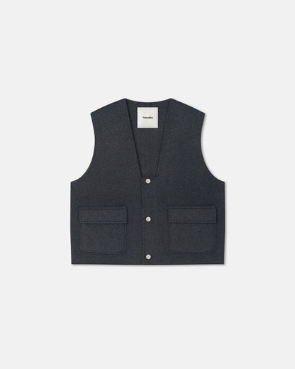 Mykel - Cropped vest - Grey Melange