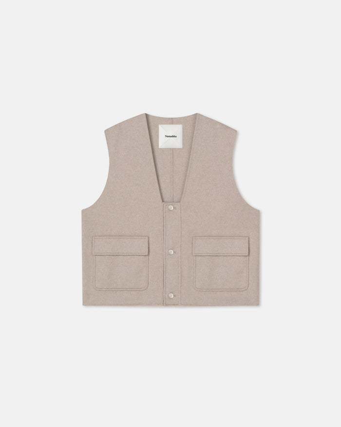 Mykel - Cropped vest - Stone