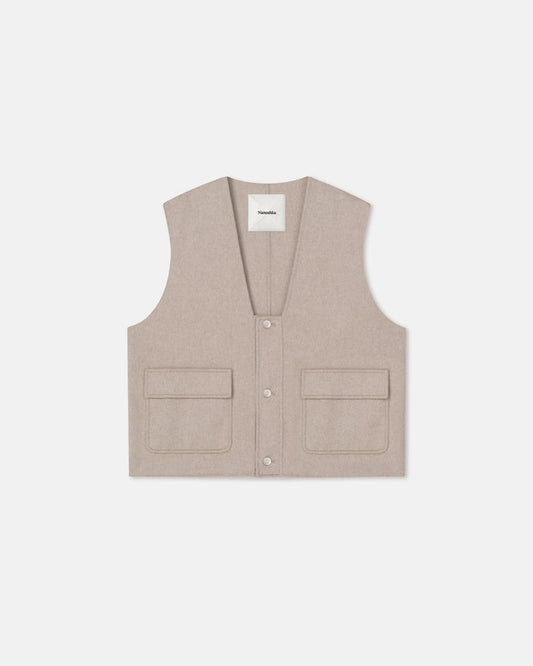 Mykel - Cropped vest - Stone