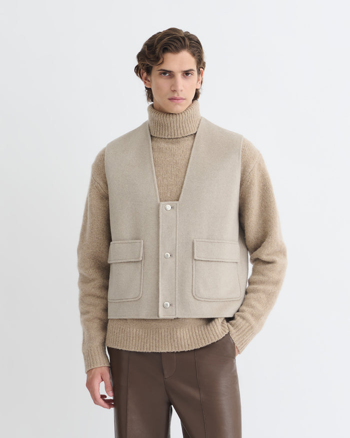 Mykel - Cropped vest - Stone