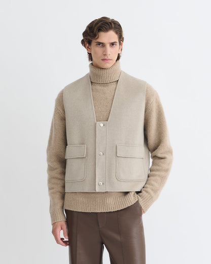 Mykel - Cropped vest - Stone