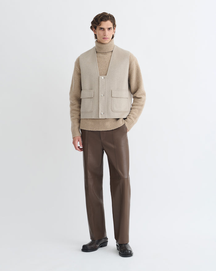 Mykel - Cropped vest - Stone