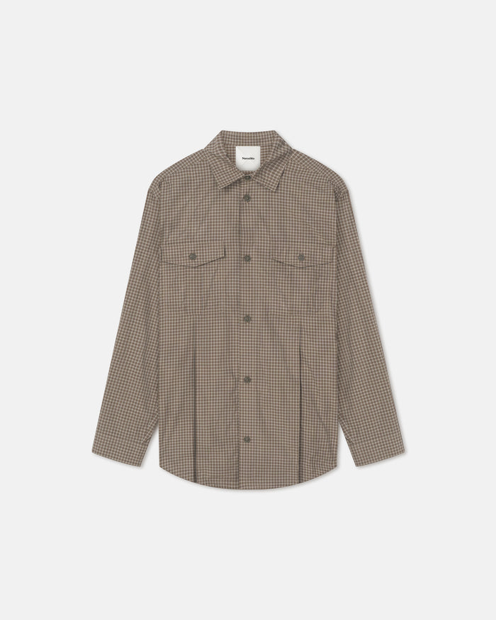 Najib - Shirt - Brown/Creme