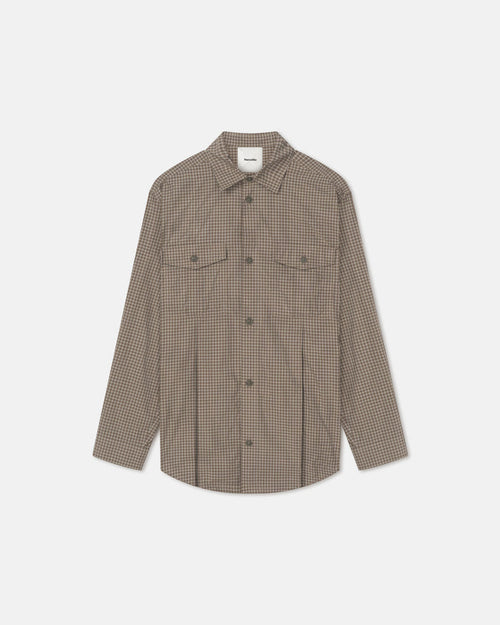 Najib - Shirt - Brown/Creme