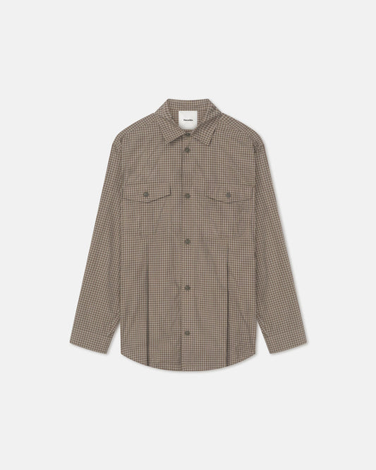 Najib - Shirt - Brown/Creme