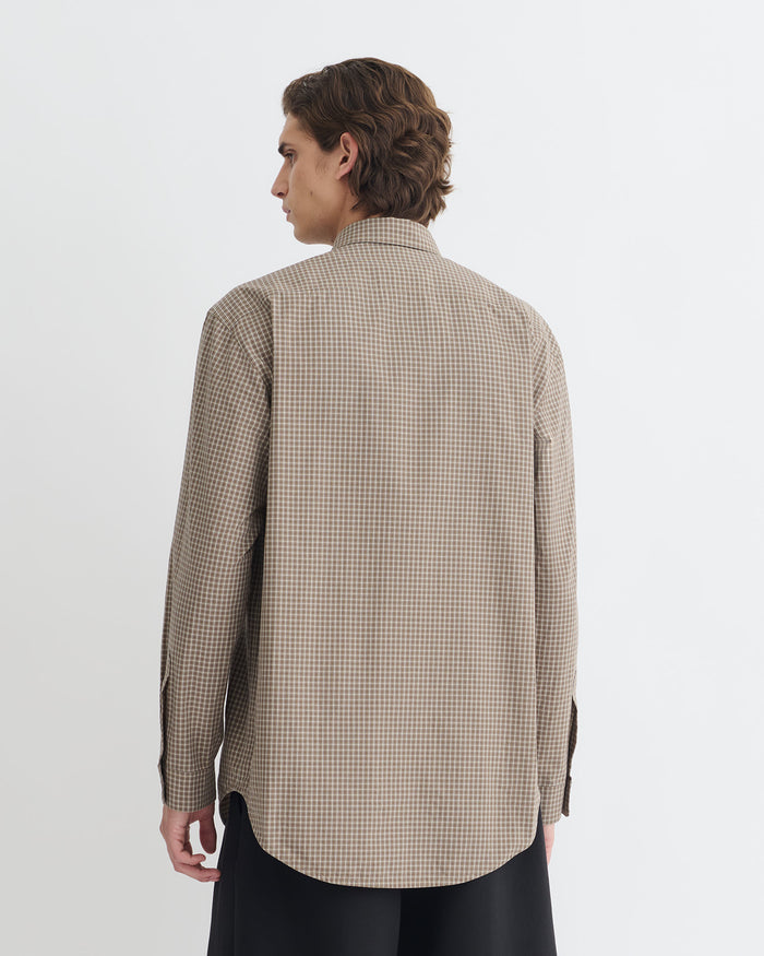 Najib - Shirt - Brown/Creme