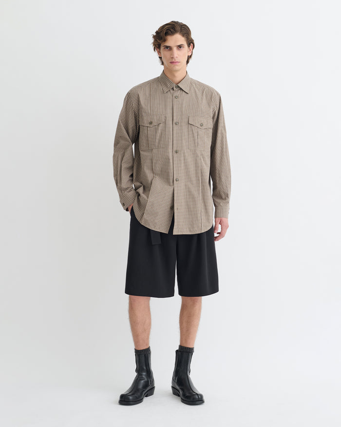 Najib - Shirt - Brown/Creme