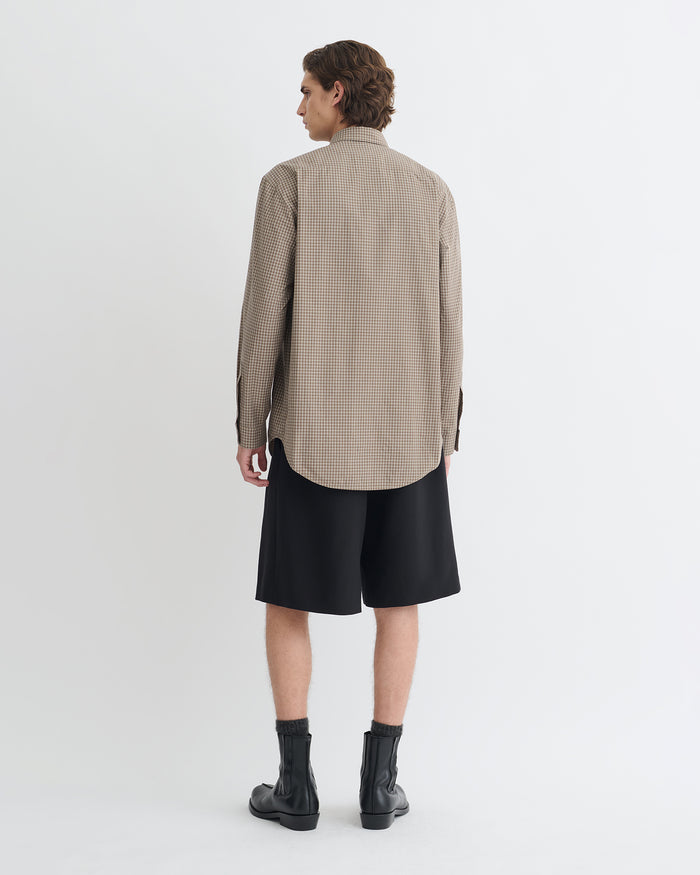 Najib - Shirt - Brown/Creme