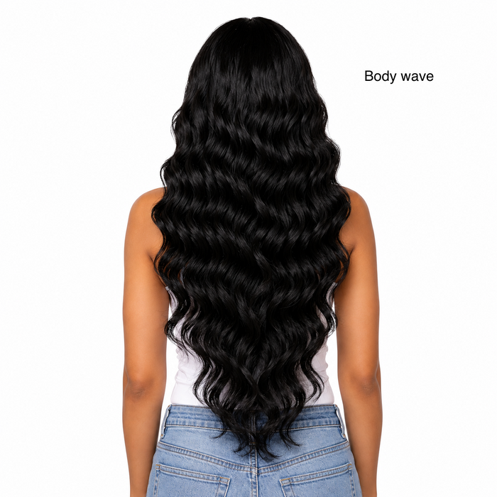 Natural Black Clip-In Hair Extensions | Body Wave, Water Wave & Curly Styles