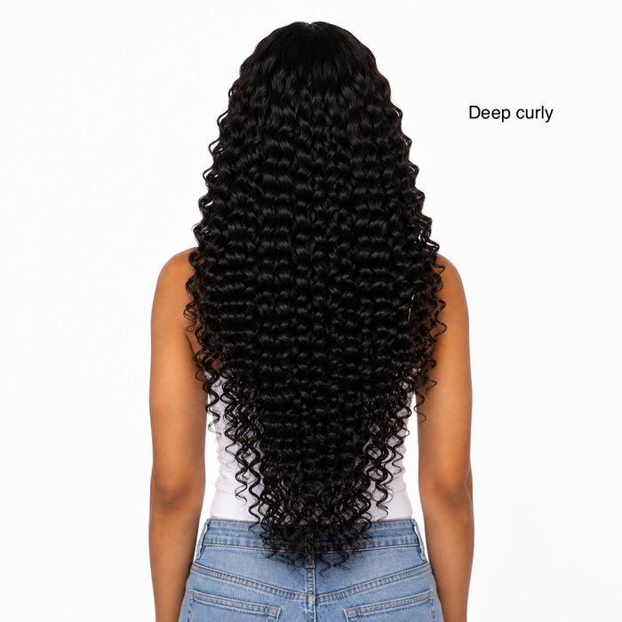 Natural Black Clip-In Hair Extensions | Body Wave, Water Wave & Curly Styles