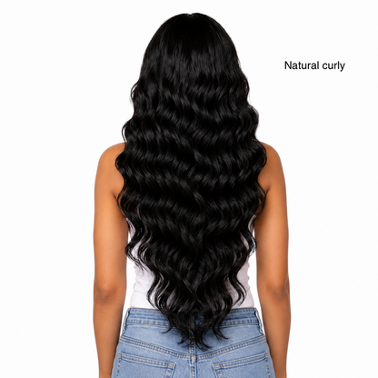 Natural Black Clip-In Hair Extensions | Body Wave, Water Wave & Curly Styles