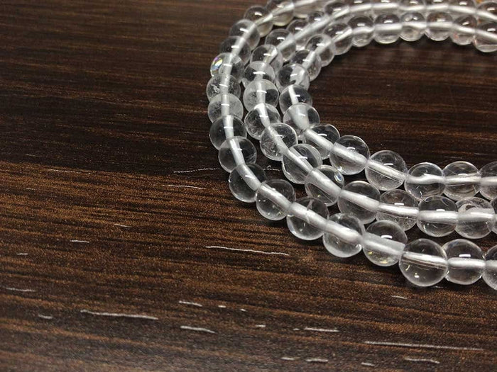 Natural Clear Quartz Mala - 108 Prayer Beads Perfect For Mediation