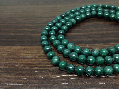 Natural Malachite Gemstone Mala, 108 Prayer Bead Mala.