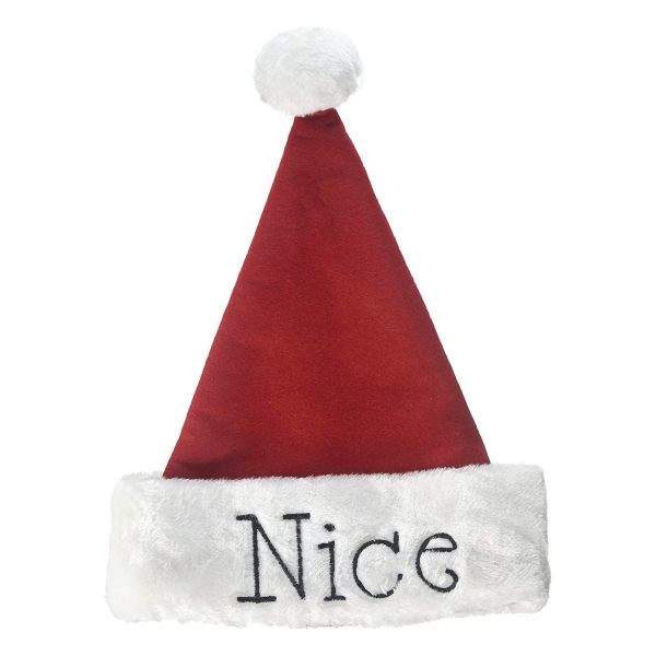 Naughty or Nice Santa Hat with Nice Side