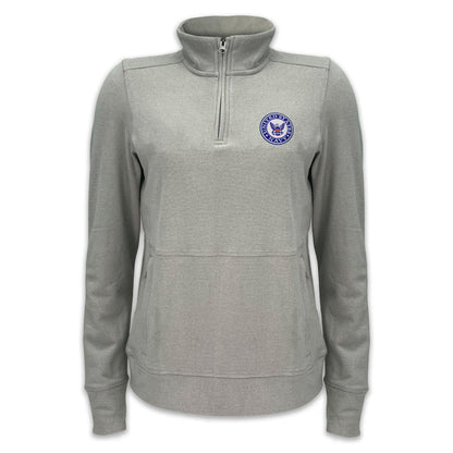 Navy Ladies Crush 1/4 Zip Pullover (Grey)