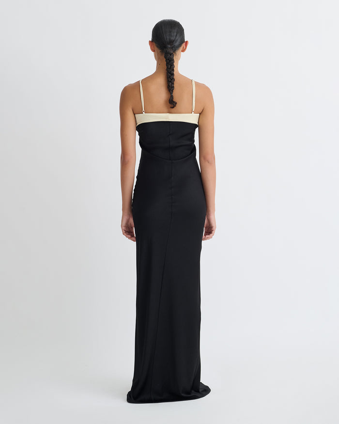 Nelma - Dress - Black/Ecru