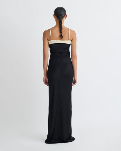 Nelma - Dress - Black/Ecru