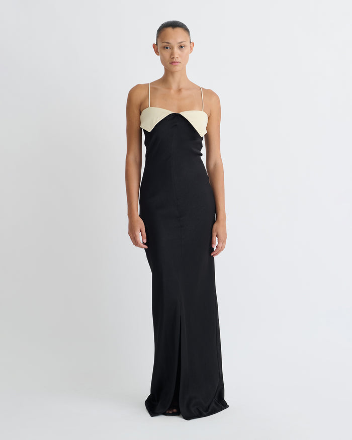 Nelma - Dress - Black/Ecru