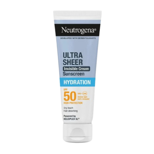 Neutrogena Ultra Sheer Hydration Invisible Cream SPF50 Sunscreen 50Ml