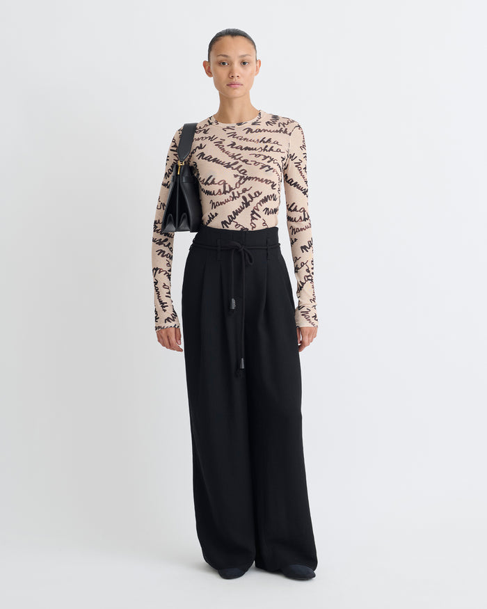 Nevada - Belted pants - Black