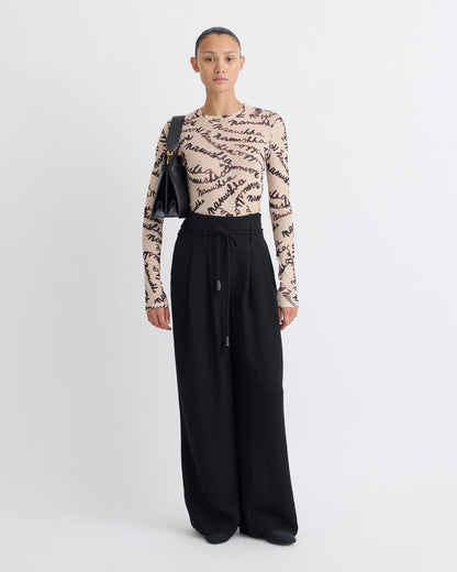 Nevada - Belted pants - Black