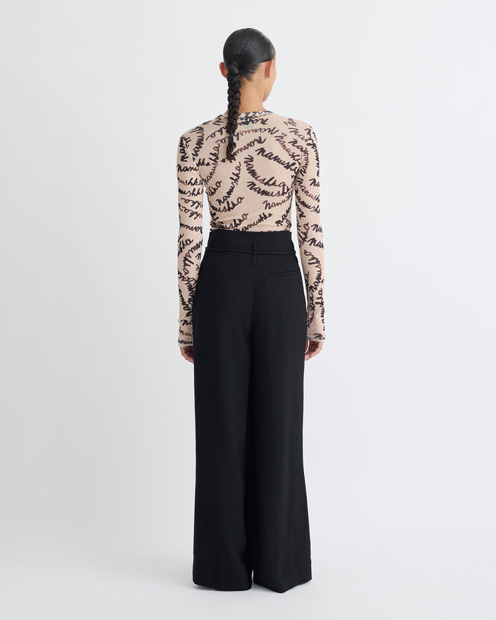 Nevada - Belted pants - Black